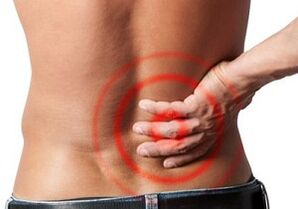 bolečine v hrbtu z ledveno osteohondrozo
